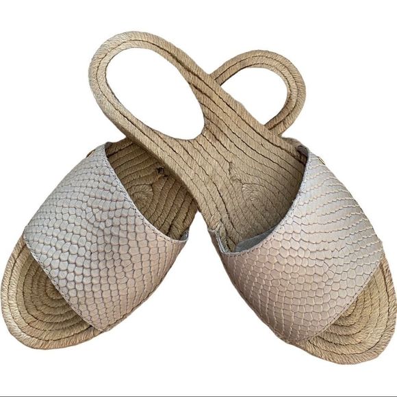 UGG Womens Leather Espadrille Slide Sandals 7 - Picture 1 of 7